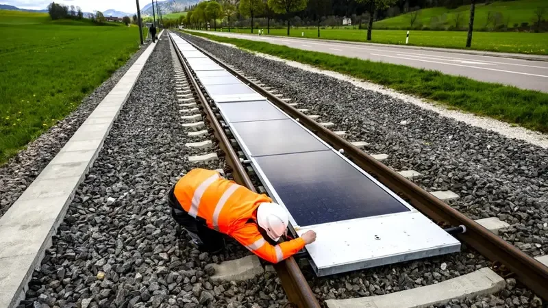 Switzerland Turns Railway Tracks Into Solar Power Plants in Breakthrough Clean Energy Initiative