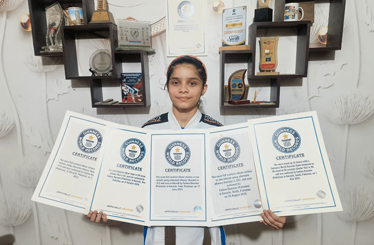 Fatima Naseem Sets Her Seventh Guinness World Record at Just 12 Years Old