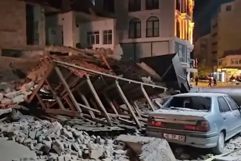 Strong 6.1 Magnitude Earthquake Hits Sindirgi, Turkey; Buildings Collapse, Dozens Injured