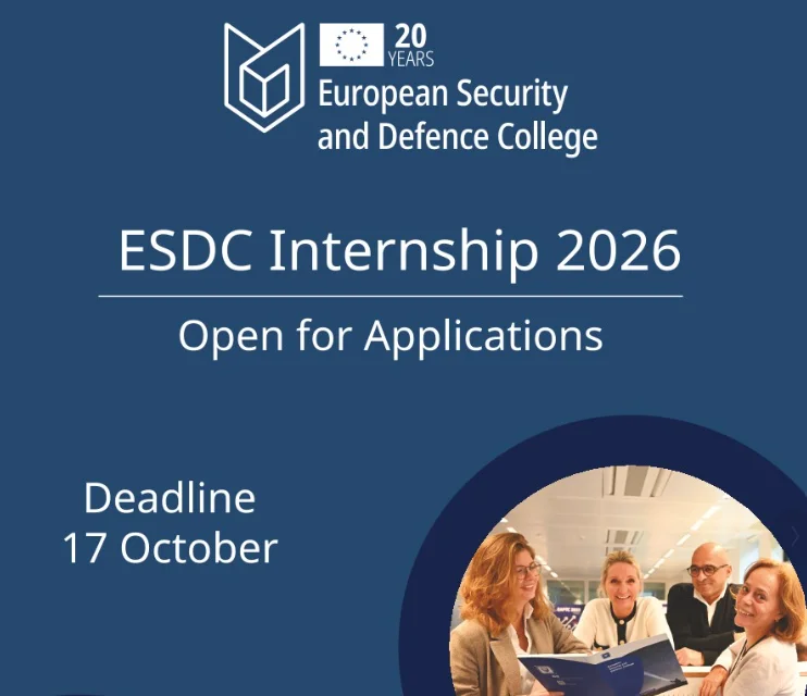 Fully Funded 2026 Internship at European Security and Defence College Now Open in Brussels