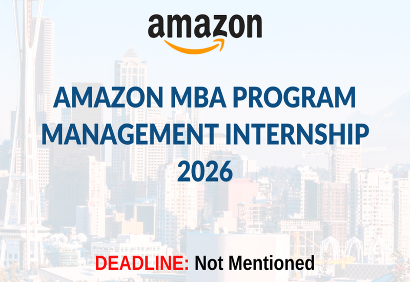 Amazon Opens Applications for 2026 MBA Program Management Internship