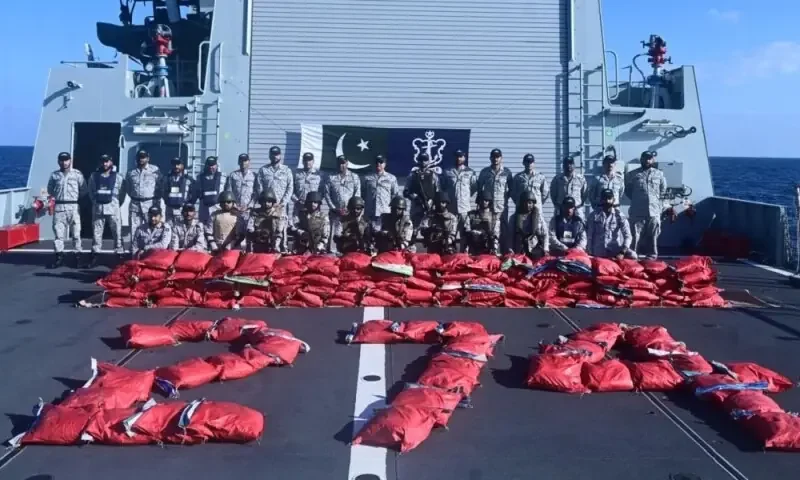 Pakistan Navy Seizes 1,500kg of Hashish Worth $3 Million in Major Anti-Narcotics Operation