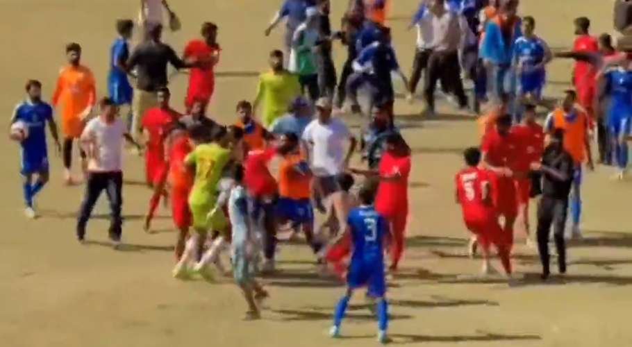 Viral Video Captures Intense On-Field Clash Between Army and WAPDA Football Teams