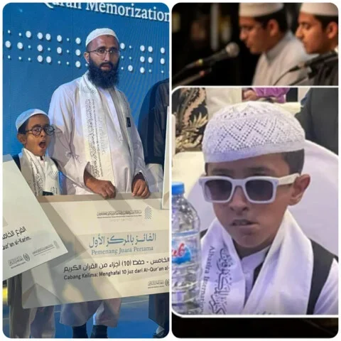Karachi’s 10-Year-Old Blind Boy Muhammad Abu Bakr Wins International Quran Recitation Competition in Jakarta