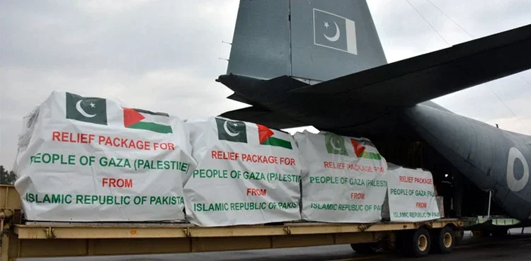 Pakistan Dispatches 27th Humanitarian Aid Consignment to War-Hit Palestine