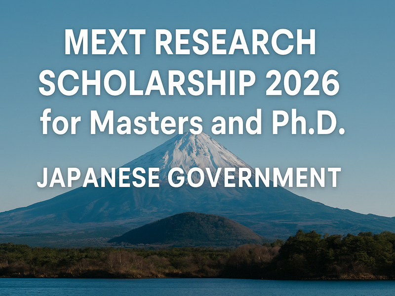 Fully Funded MEXT Scholarship 2026 in Japan Open for Pakistani Students