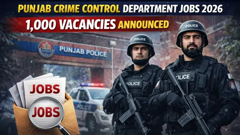 Punjab Police Announces 1,000 Vacancies for Crime Control Department Jobs 2026