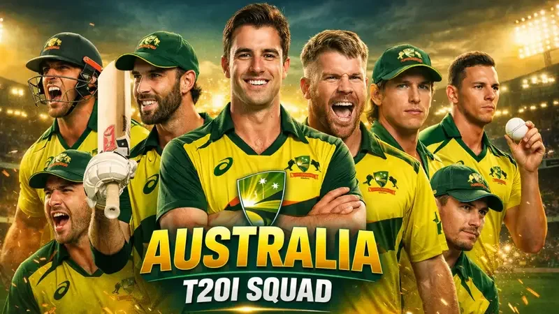 Australia Names Squad for Upcoming T20I Series Against Pakistan