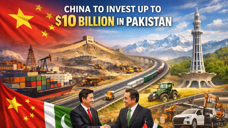 China to Invest Up to $10 Billion in Pakistan, Strengthening Economic Ties