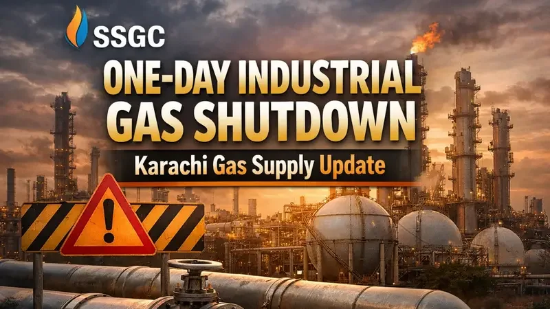 SSGC Announces One-Day Industrial Gas Shutdown in Karachi: Supply Update and Impact