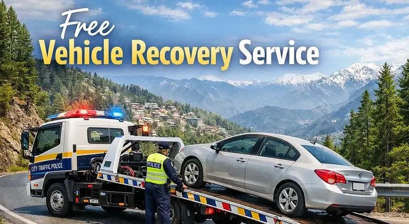 Murree Traffic Police Launch Free Vehicle Recovery Service to Assist Residents and Tourists, Enhance Road Safety