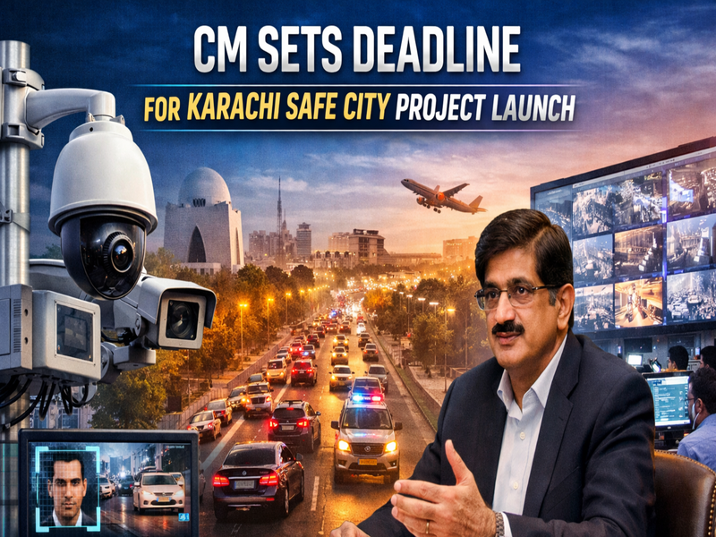 CM announces deadline for Karachi Safe City Project launch to enhance urban security