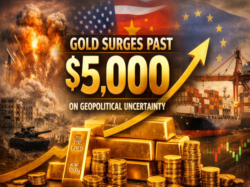Gold Surges Beyond Historic $5,000 Amid Rising Global Economic Uncertainty