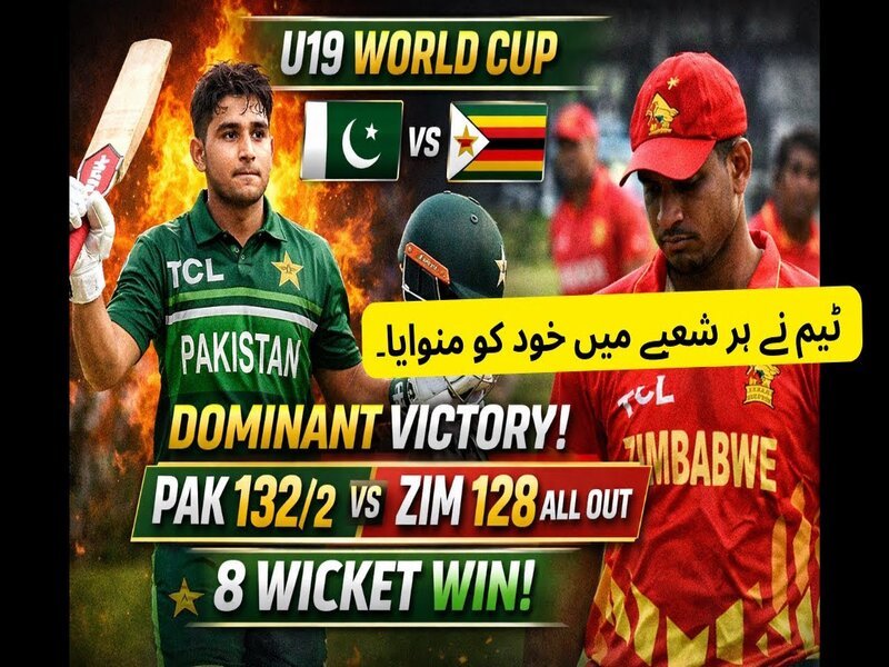 Pakistan Dominates Zimbabwe in U19 World Cup Encounter