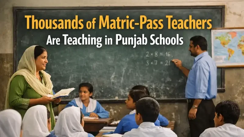 Thousands of Matric-Pass Teachers Found Teaching in Punjab Government Schools