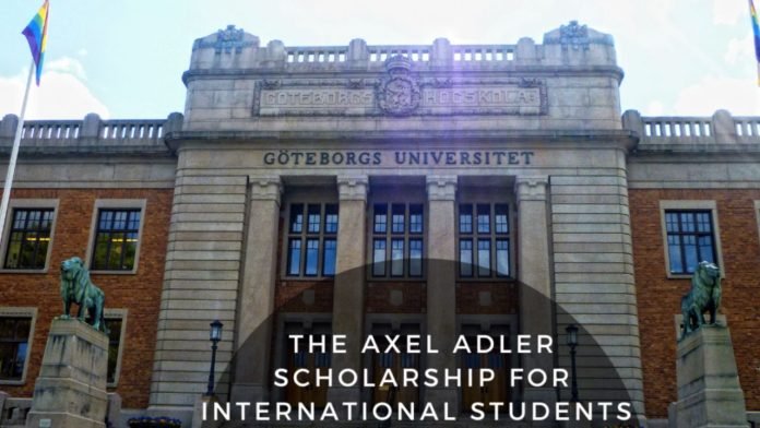 Axel Adler Scholarship 2026 in Sweden: Full Tuition Fees Waived at University of Gothenburg