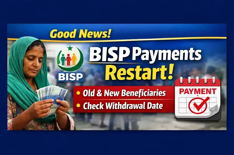 BISP Payments Resume in 2026: Check Withdrawal Dates for New and Existing Beneficiaries