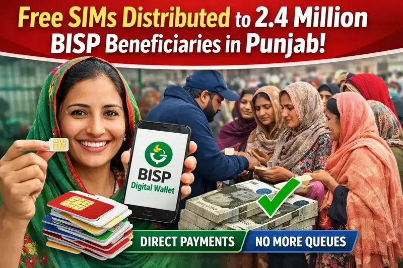 Punjab Distributes Free SIMs to 2.4 Million BISP Beneficiaries in 2026