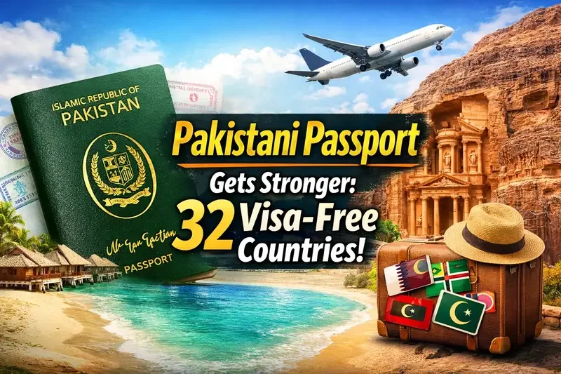 Pakistani Passport Strengthens, Grants Access to 32 Visa-Free Countries in 2026