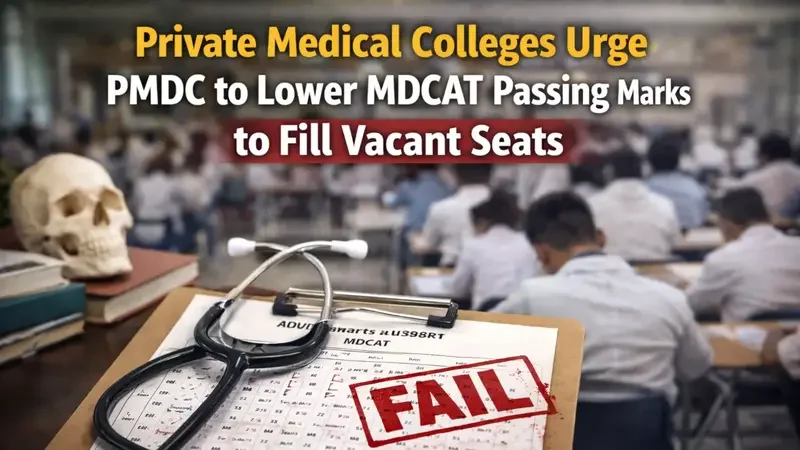 Private Medical Colleges Ask PMDC to Reduce MDCAT Passing Marks to Fill Vacancies