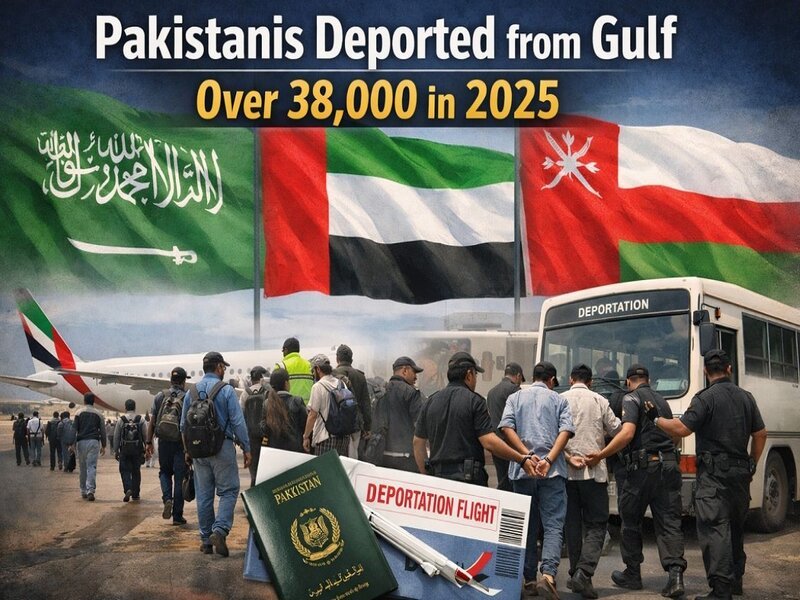 Over 38,000 Pakistanis Deported from Gulf Countries in 2025, Saudi Arabia Tops List